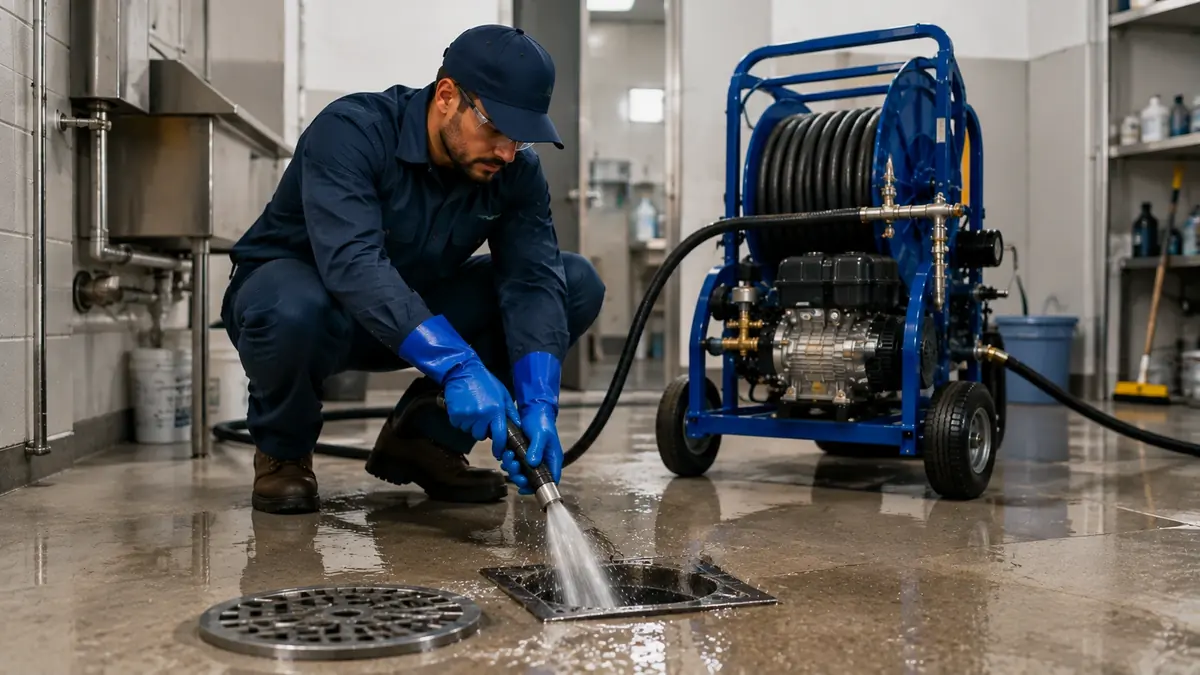 Floor Drain Hydro Jet Cleaning in Shoshone