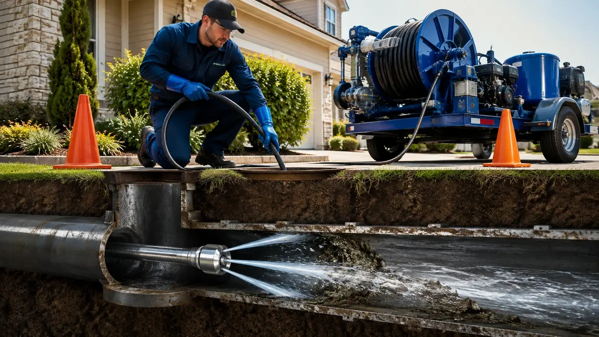 Main Sewer Line Hydro Jet Cleaning in Shoshone